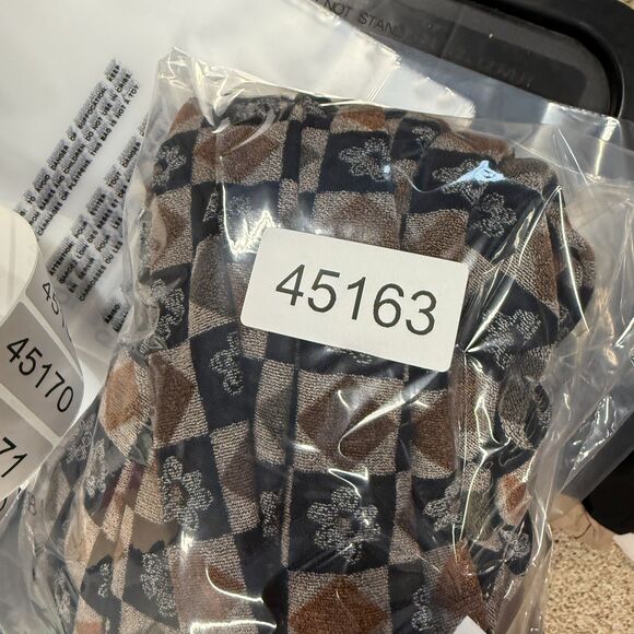 Express Skirt Women 1/2 Black Plaid Maxi Long Zipper High Rise Lined Rayon - Picture 7 of 7